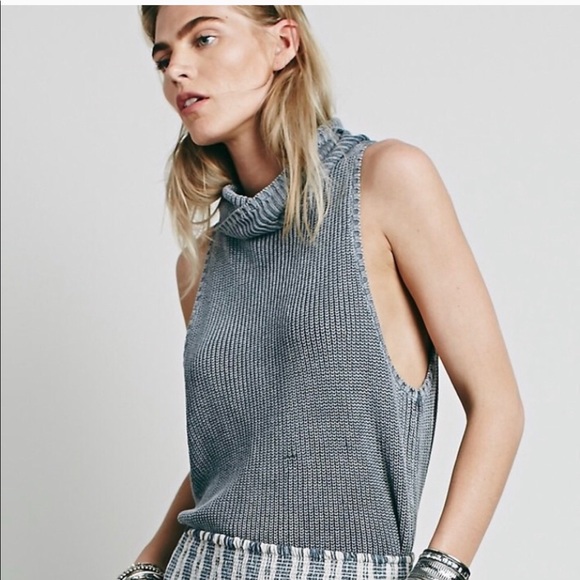 Free People Sleeveless Rollneck Sweater Tank - Picture 4 of 8